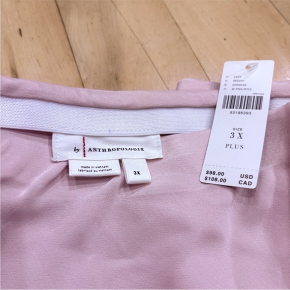 ANTHROPOLOGIE The Tilda Maxi Slip Skirt Medium Pink Size 3X - Picture 8 of 9